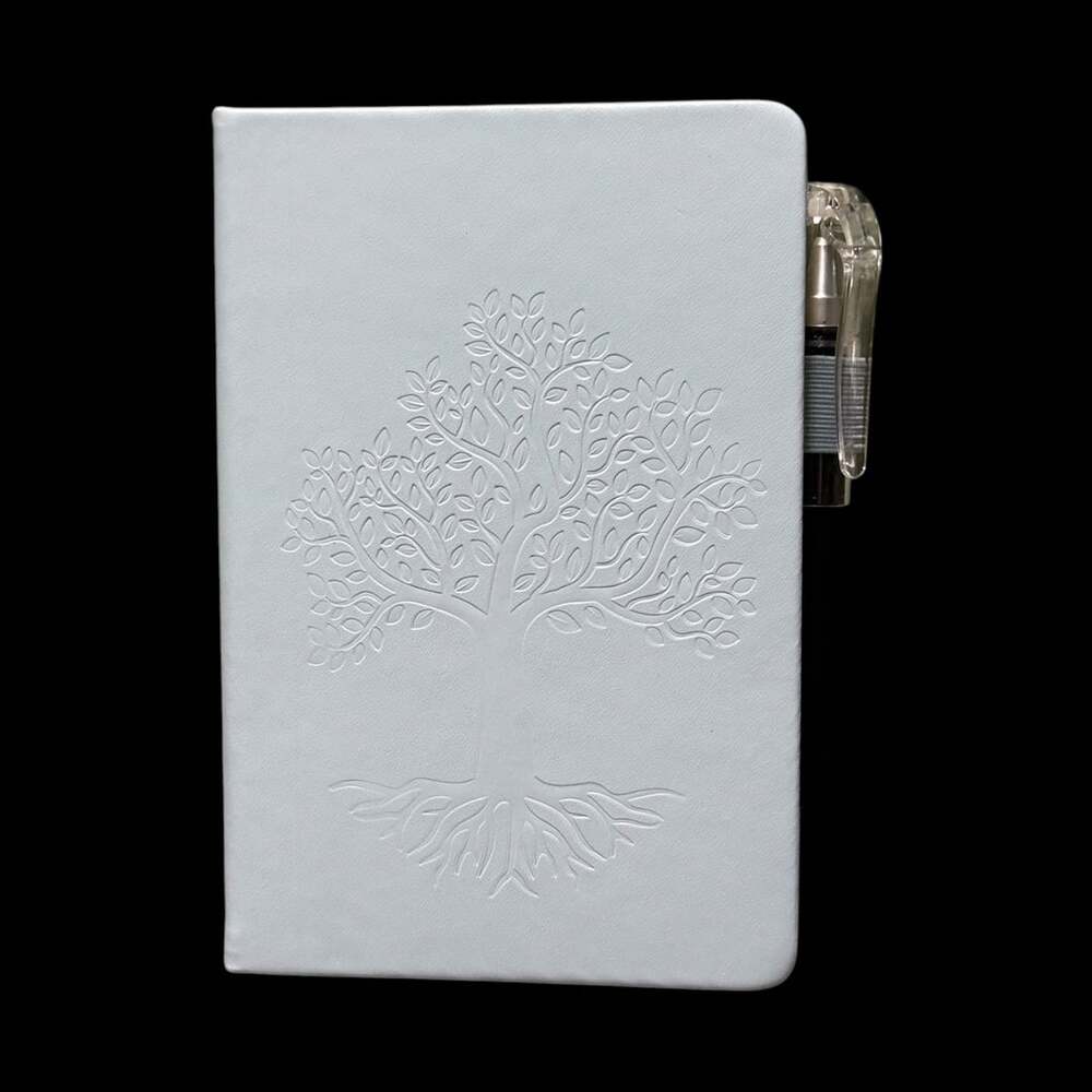 Robin Egg Blue Tree of Life Embossed Small Hardcover Lined Journal with Pen - Picture 2 of 6